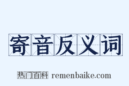 寄音反义词是什么意思的图片